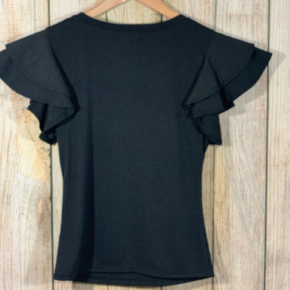 Fashion Nova Magnifique Ruffle Short Sleeve Blouse - Picture 2 of 4